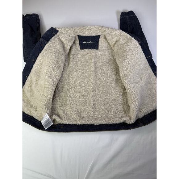 Gap 1969 Dark Denim Sherpa Jacket Small - Picture 7 of 8